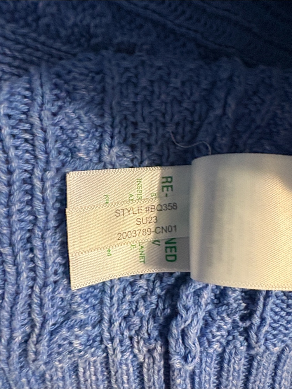 J. Crew Cable Knit V-Neck Cardigan Sweater Size Small Blue Beachy Cotton Summer - Picture 7 of 7
